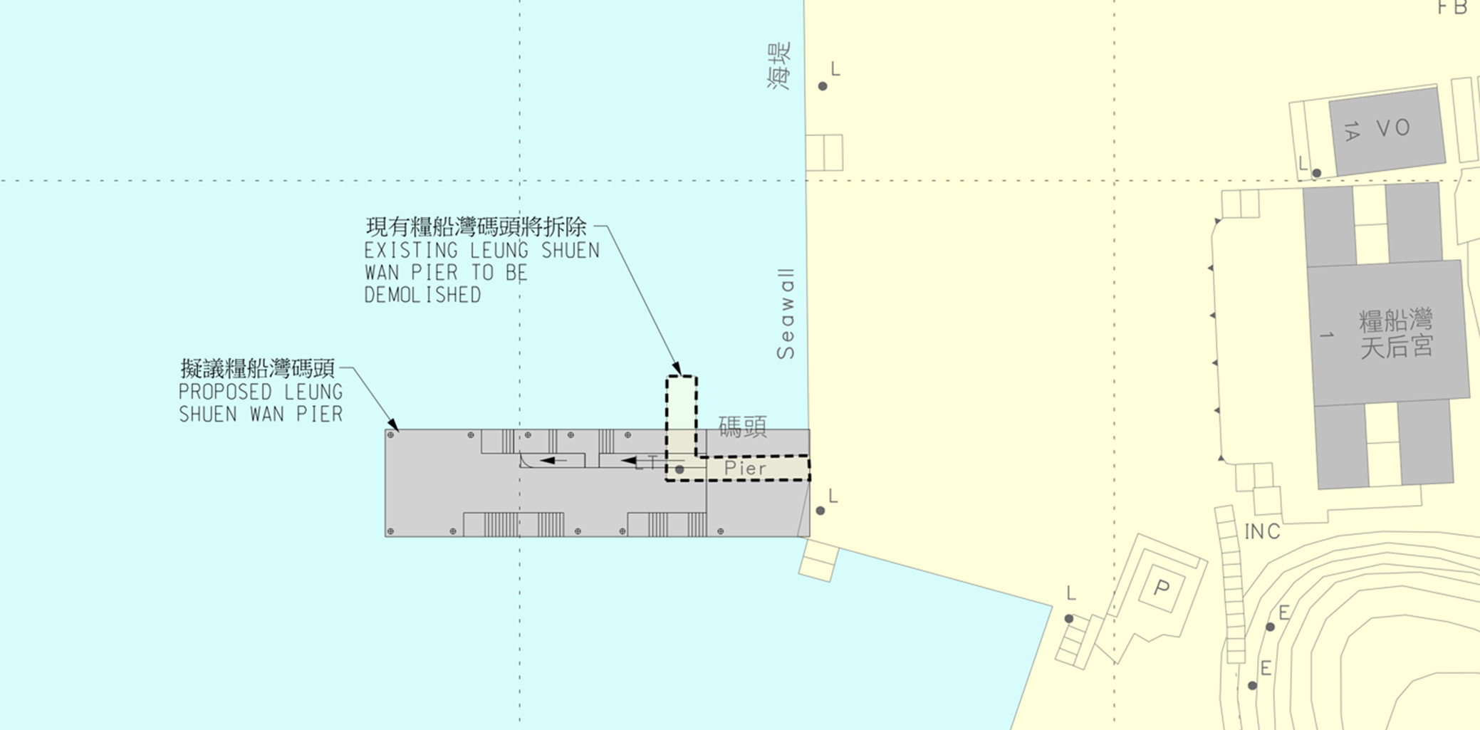 粮船湾码头之平面图
