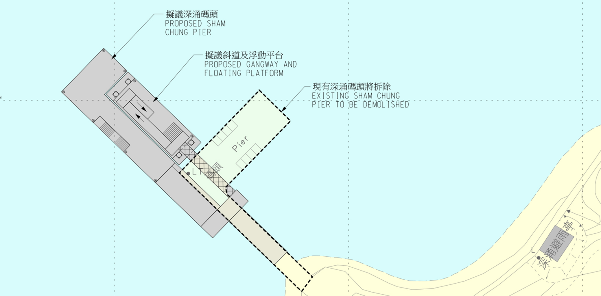 Layout of Sham Chung Pier