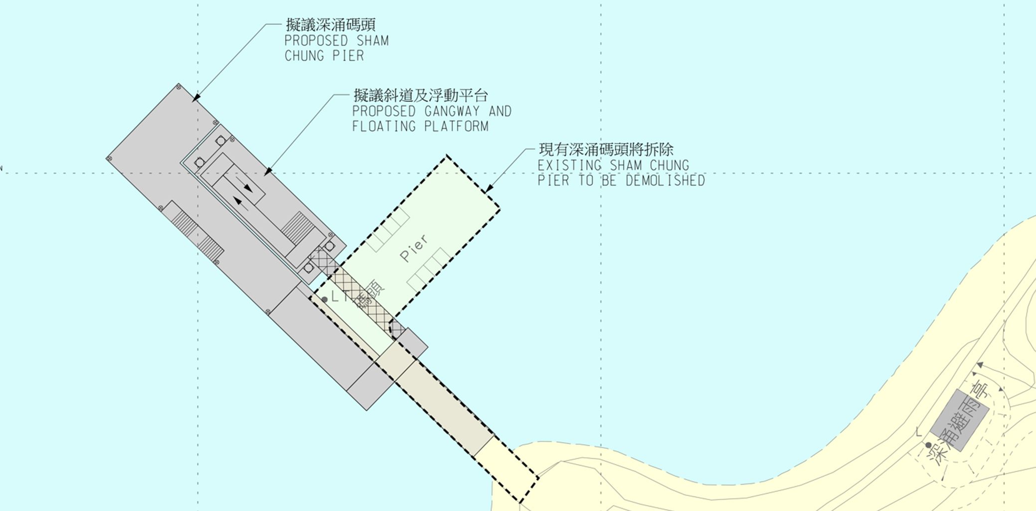 深涌码头之平面图