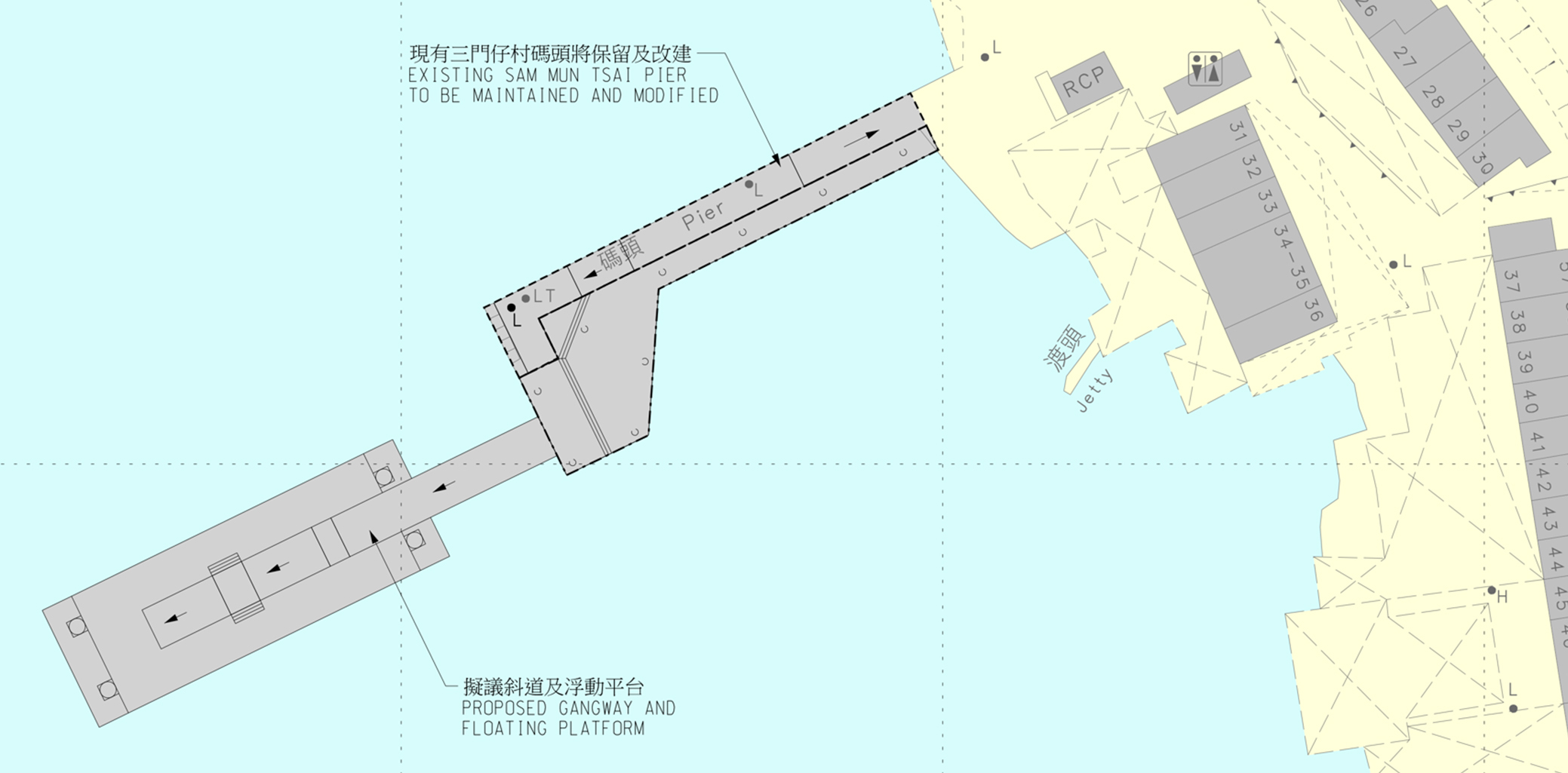 Layout of Sam Mun Tsai Pier
